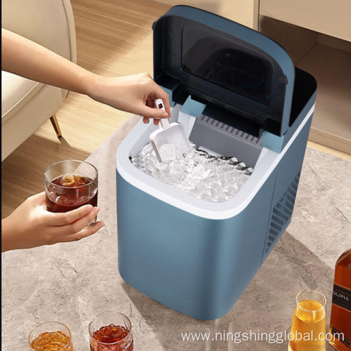 Auto-Clean Ice Maker with Tempered Glass Panel – 6-8 Min ABS Home Ice Machine